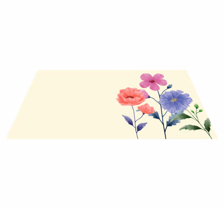 花と植物の壁画鮮やかな植物の構成 - TENSTICKERS