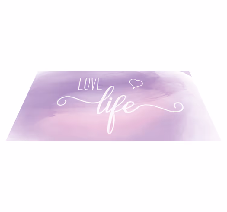 フレーズ ビニールマット 愛の生活 - TENSTICKERS