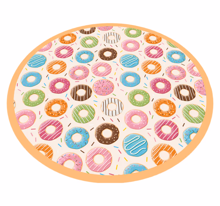 壁画 モアチルドレン カラフルドーナツパターン - TENSTICKERS