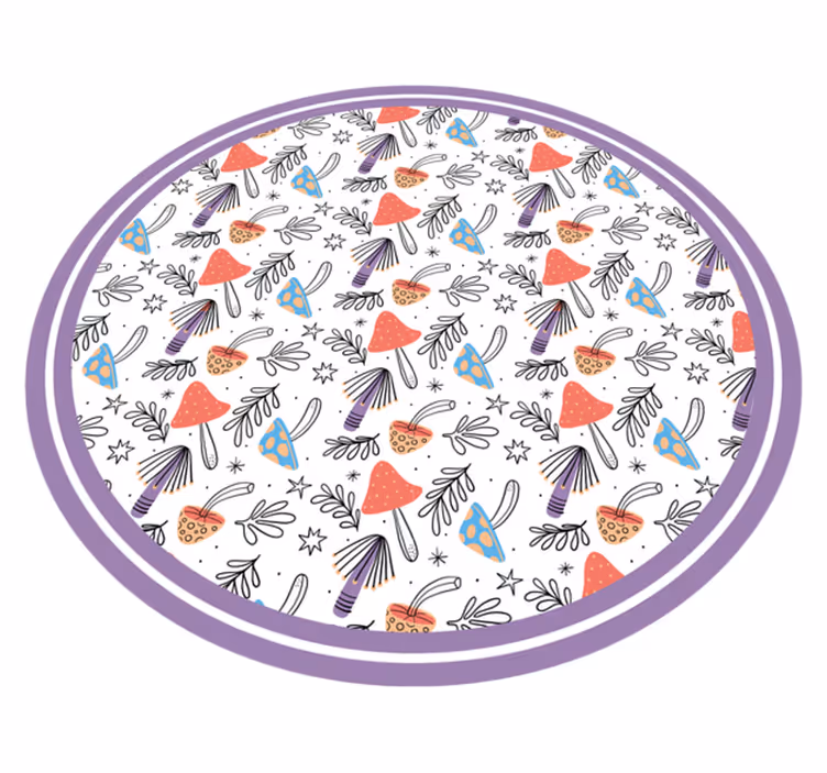 フォトミュラルネイチャーカラフルなきのこが芽生える - TENSTICKERS