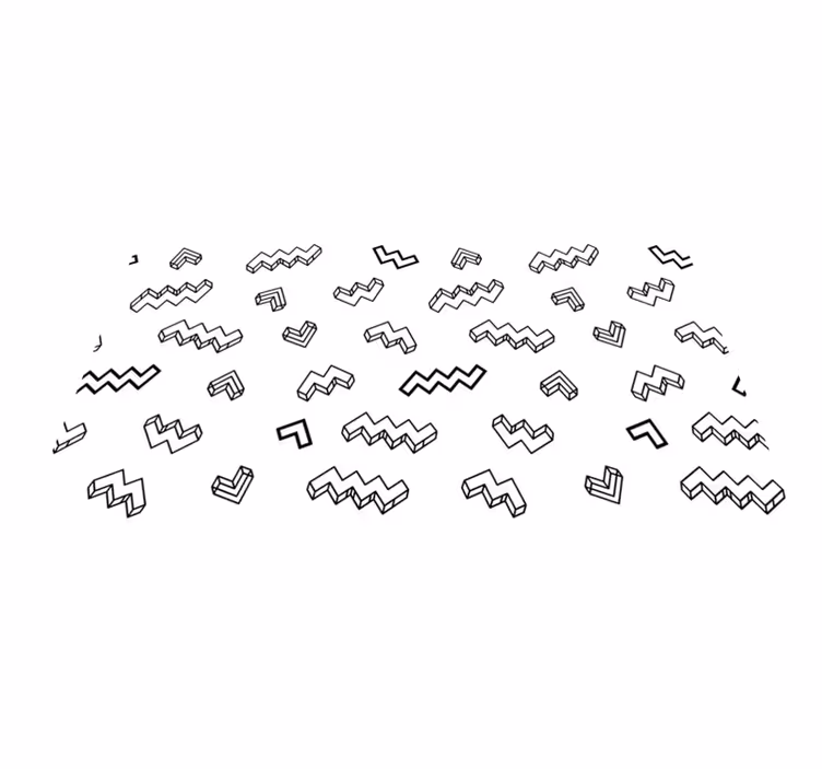 壁画 モアチルドレン 大胆な角のあるパターン - TENSTICKERS