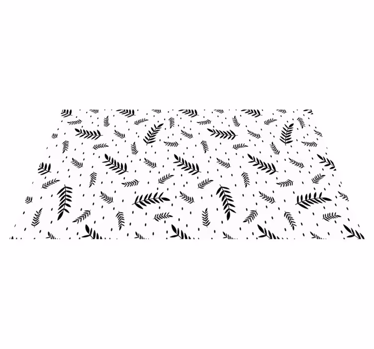 フォトミュラルネイチャー黒い葉のパターン - TENSTICKERS