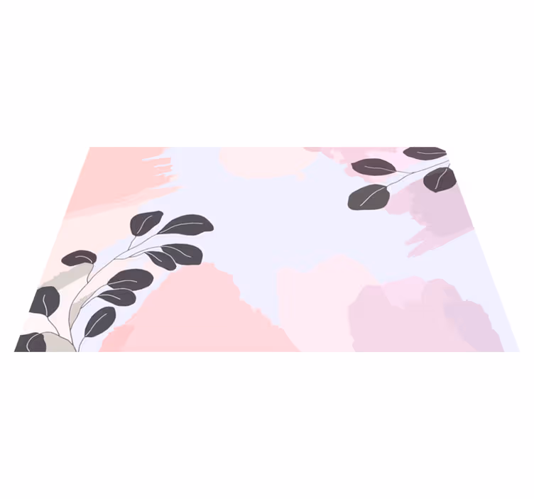 花と植物の壁画エレガントリーフパターン - TENSTICKERS