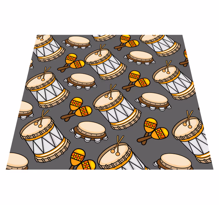 ゲーム ビニールマット 楽器パターン - TENSTICKERS