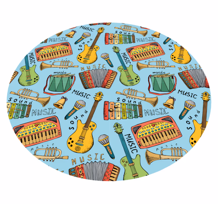 壁画 モアチルドレン 音楽楽器の楽しさ - TENSTICKERS