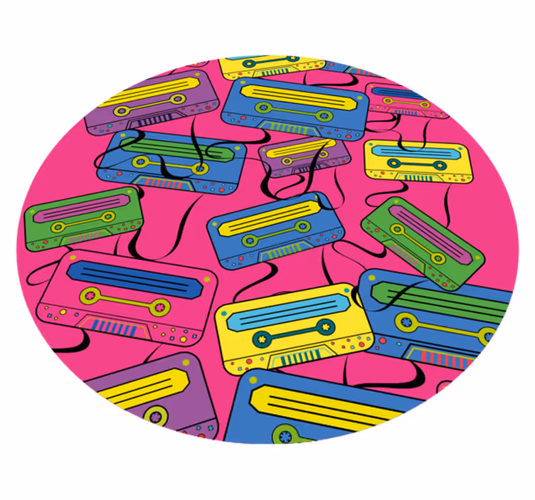 壁画 モアチルドレン 鮮やかなカセットテープ - TENSTICKERS
