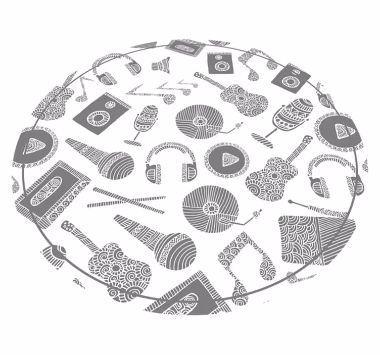 壁画 モアチルドレン 楽器のパターン - TENSTICKERS