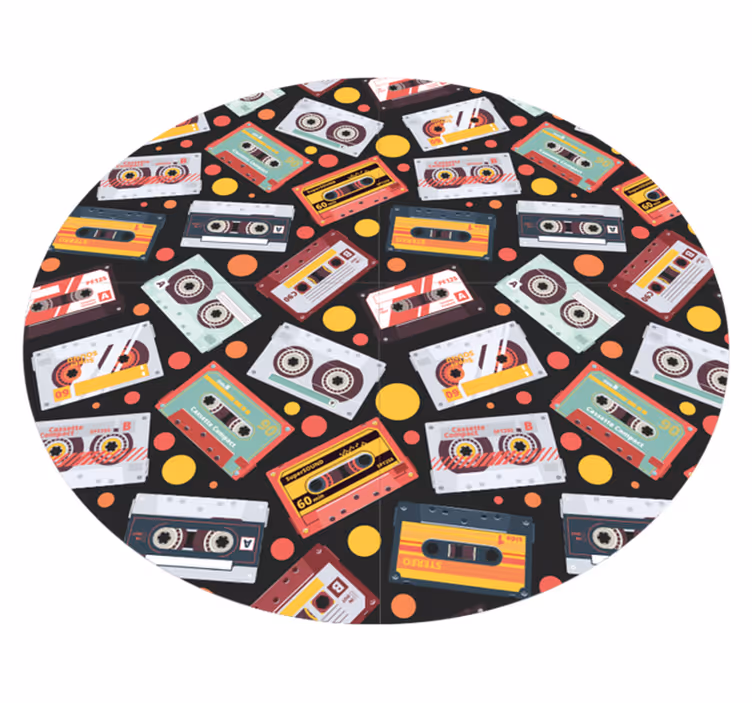 ビンテージ ビニールマット カセットスタイルパターン - TENSTICKERS