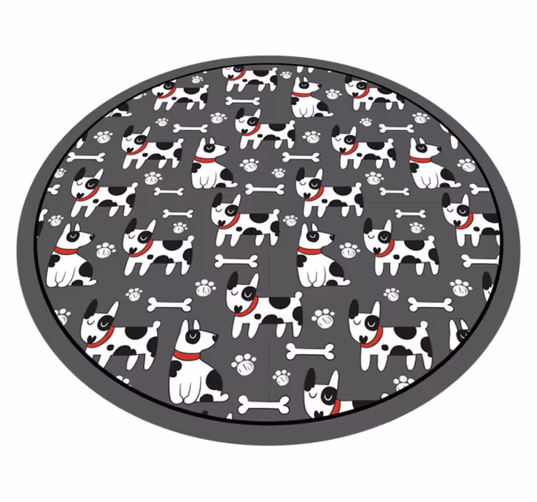 壁画 モアチルドレン 遊び心あふれる犬の模様 - TENSTICKERS