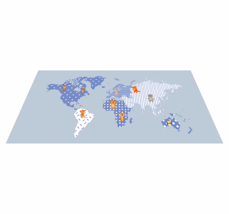壁画 モアチルドレン 世界地図の冒険 - TENSTICKERS