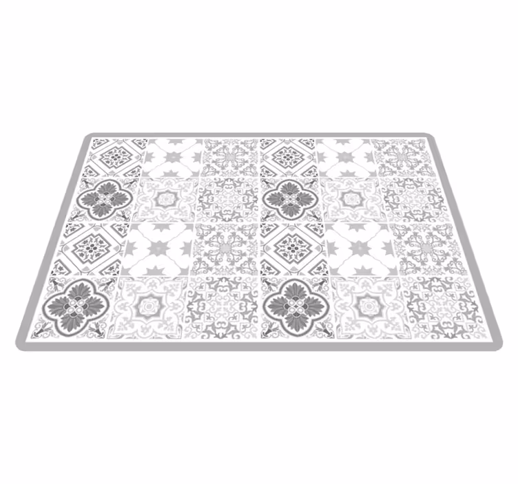 モロッコグレーシェードタイルバスルームフローリング - TENSTICKERS