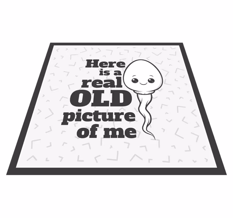 フレーズ ビニールマット 本物の古い写真 - TENSTICKERS