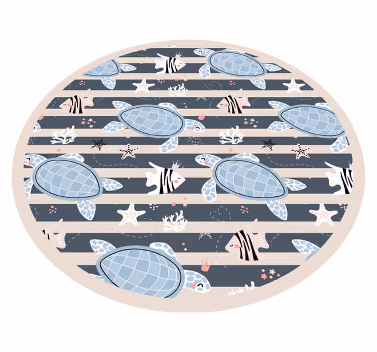 動物 ビニールマット 水中のカメ - TENSTICKERS