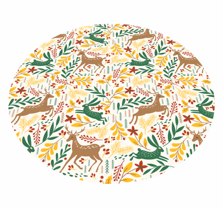 クリスマスの壁画 自然にインスパイアされたモチーフ - TENSTICKERS