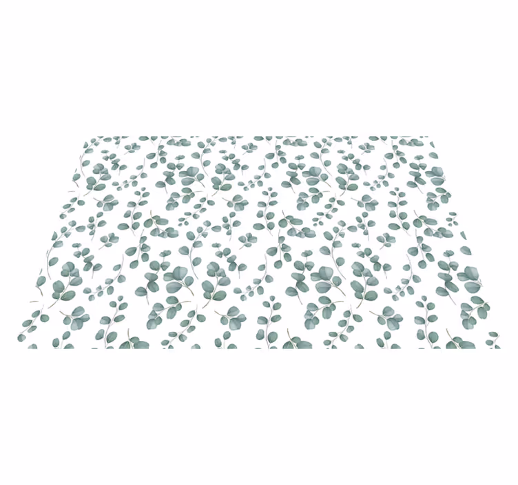 花と植物の壁画エレガントな緑のパターン - TENSTICKERS
