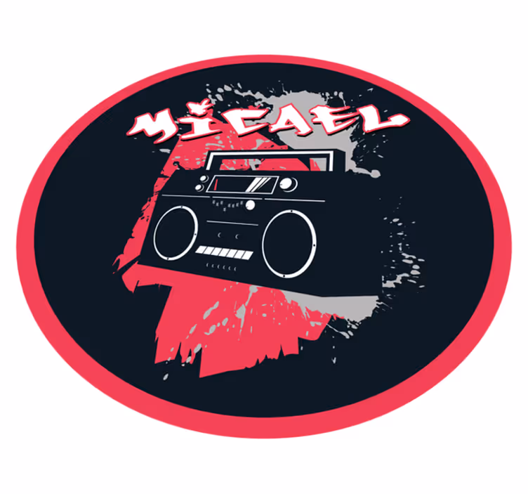 名前 ビニールマット レトロブームボックステーマ - TENSTICKERS
