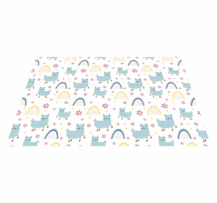 壁画 モアチルドレン 虹とラマ - TENSTICKERS