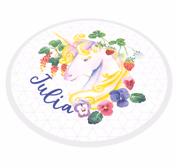 十代の若者たち ビニルマット カスタムユニコーンブロッサム - TENSTICKERS