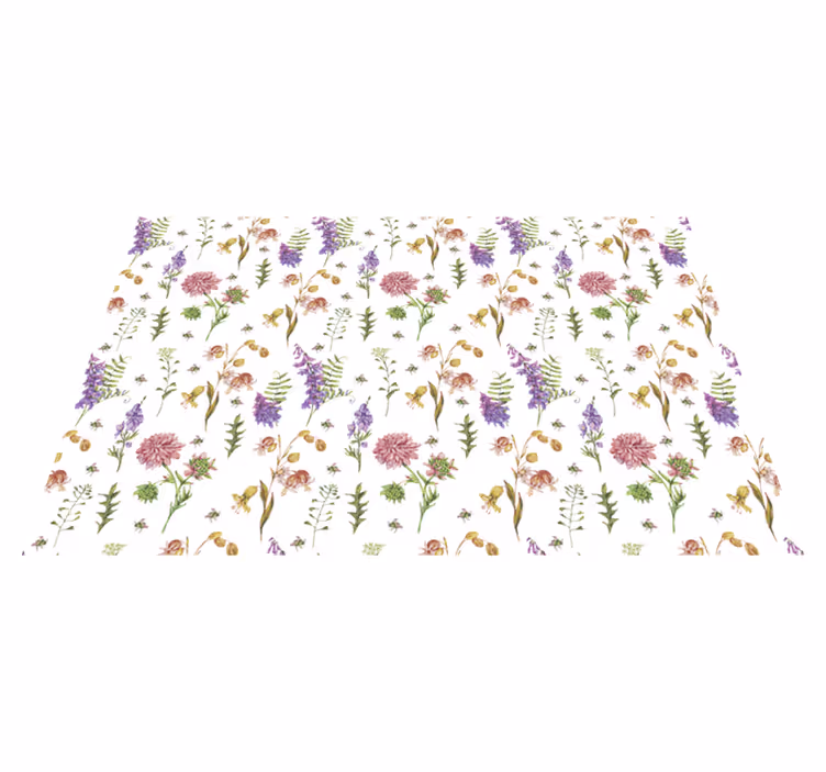 花と植物の壁画 鮮やかな花の構図 - TENSTICKERS