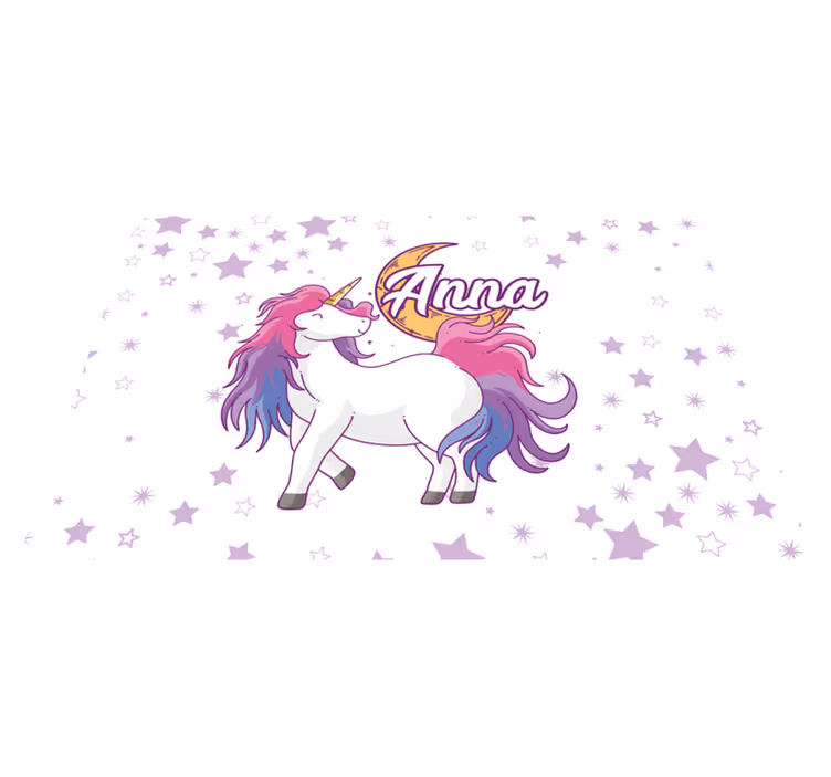 ユニコーンテーマの星空シーン ビニールマット - TENSTICKERS