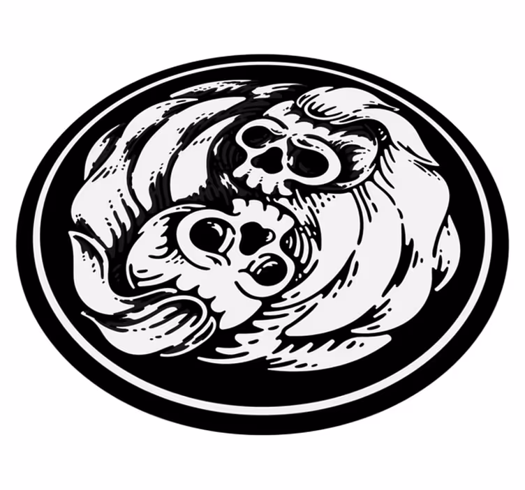 ハロウイン壁画骸骨の波 - TENSTICKERS