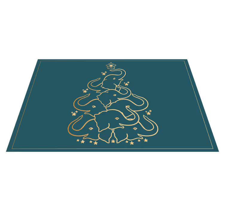 クリスマスの壁画象の木のシミュレーション - TENSTICKERS