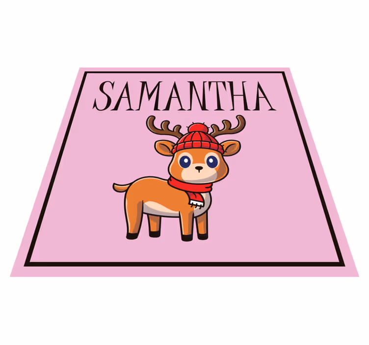 クリスマスの壁画赤ちゃんのトナカイと名前 - TENSTICKERS