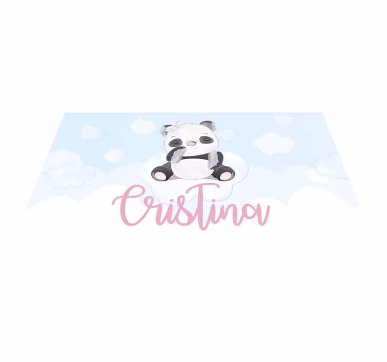 パンダイラスト ビニールマット - TENSTICKERS