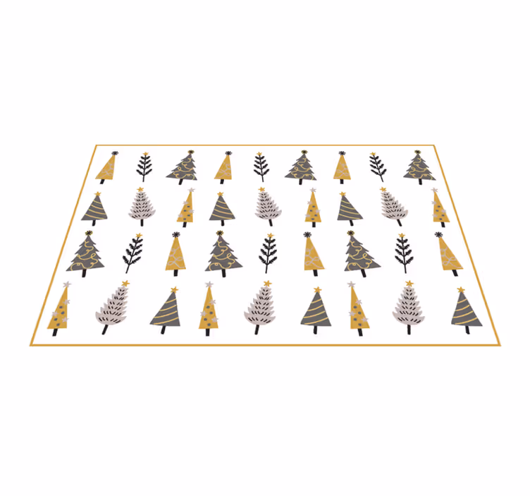 クリスマスの壁画楽しい木の模様 - TENSTICKERS