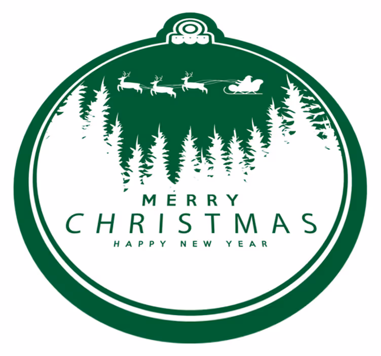 クリスマスの壁画そりの乗り物 - TENSTICKERS