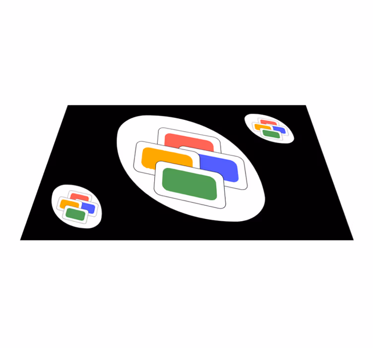 ゲーム ビニールマット ブラッククラシックカード - TENSTICKERS