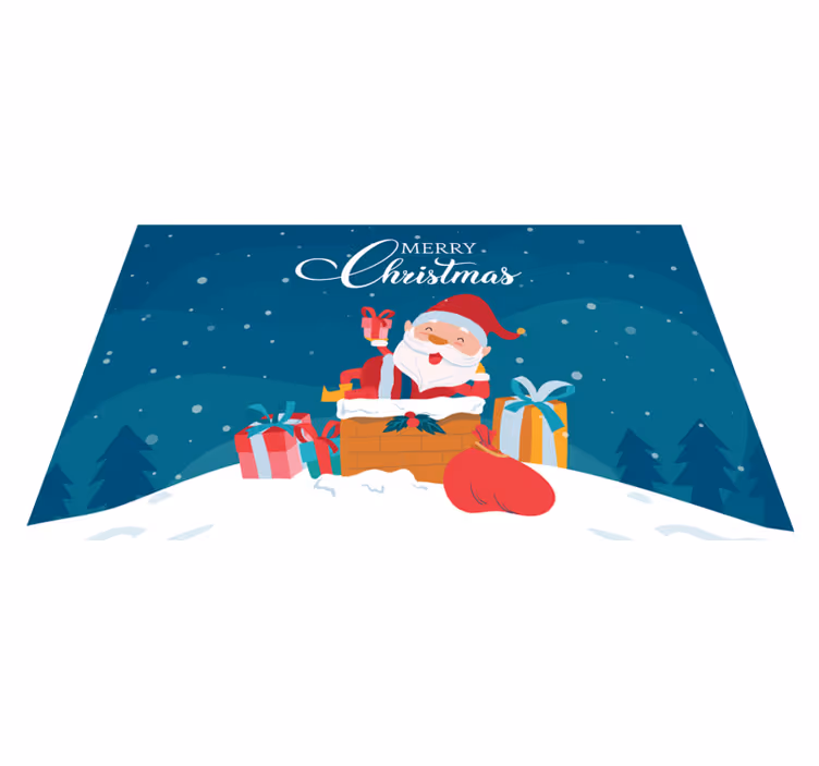 クリスマスの壁画楽しいサンタの雰囲気 - TENSTICKERS