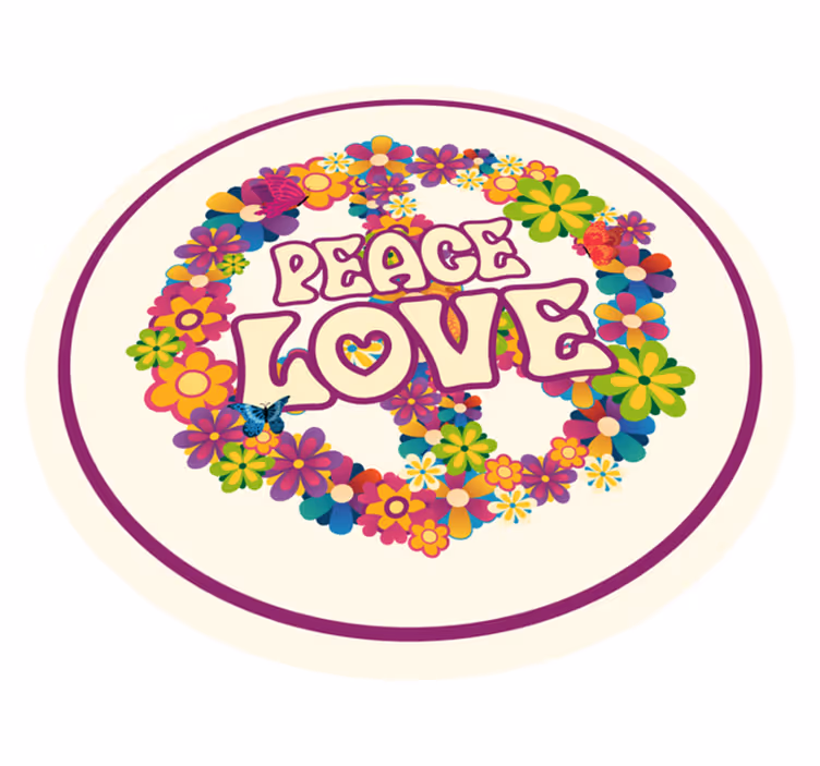 花と植物の壁画穏やかなメッセージ - TENSTICKERS