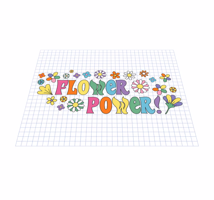 花と植物の壁画花の力デザイン - TENSTICKERS