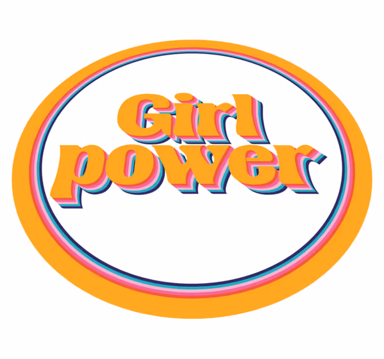 フレーズ ビニールマット 女の子の力 - TENSTICKERS