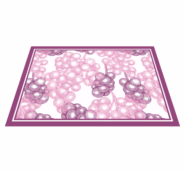 花と植物の壁画紫ぶどうデザイン - TENSTICKERS