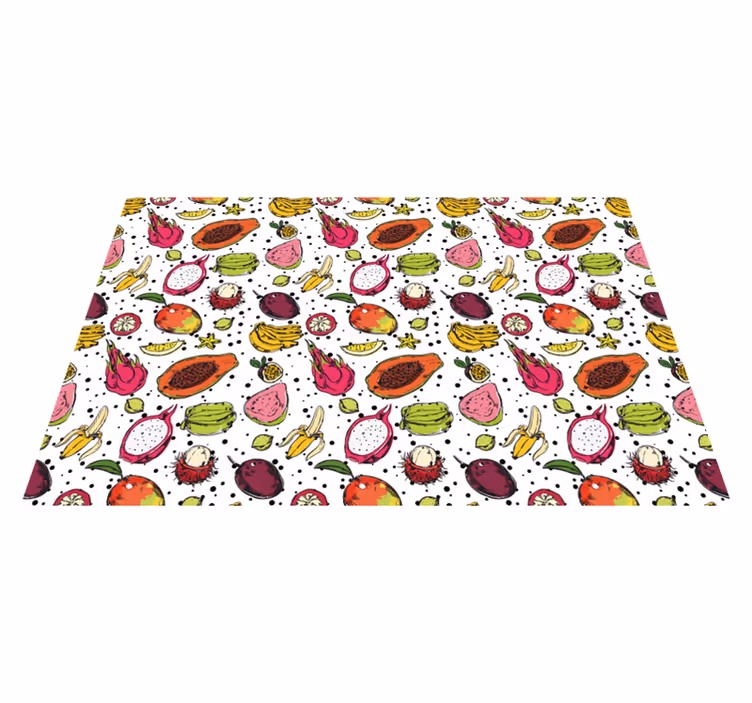 花と植物の壁画トロピカルフルーツパターン - TENSTICKERS