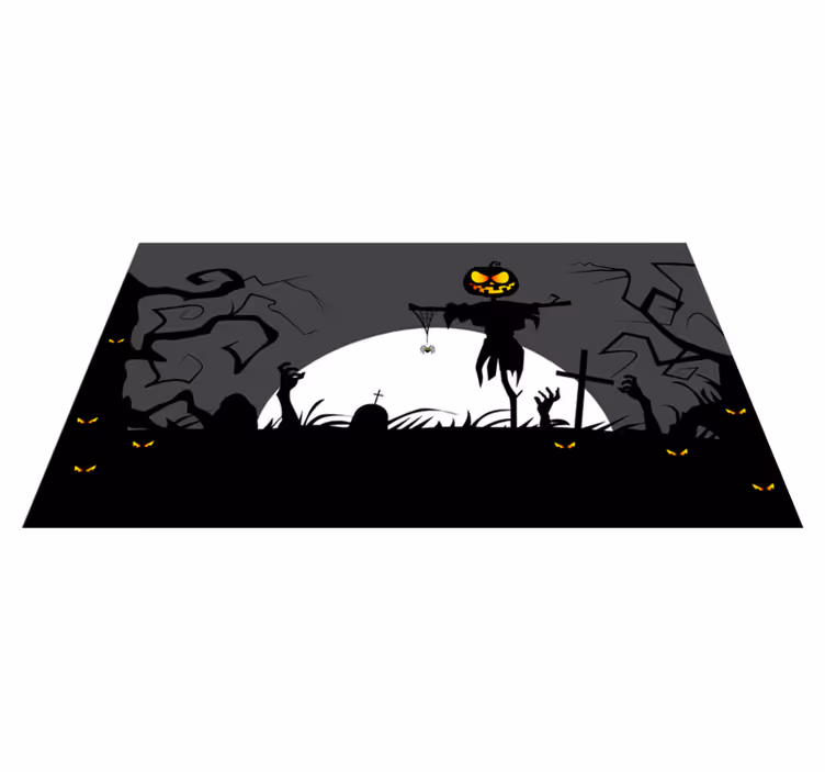 ハロウイン壁画不気味な墓地の設定 - TENSTICKERS