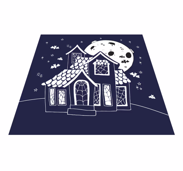 ハロウイン壁画不気味な屋敷のセッティング - TENSTICKERS