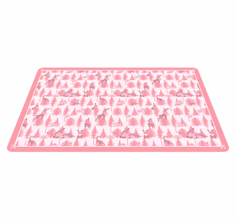 保育園 ビニールマット 遊び心満載の森の風景 - TENSTICKERS
