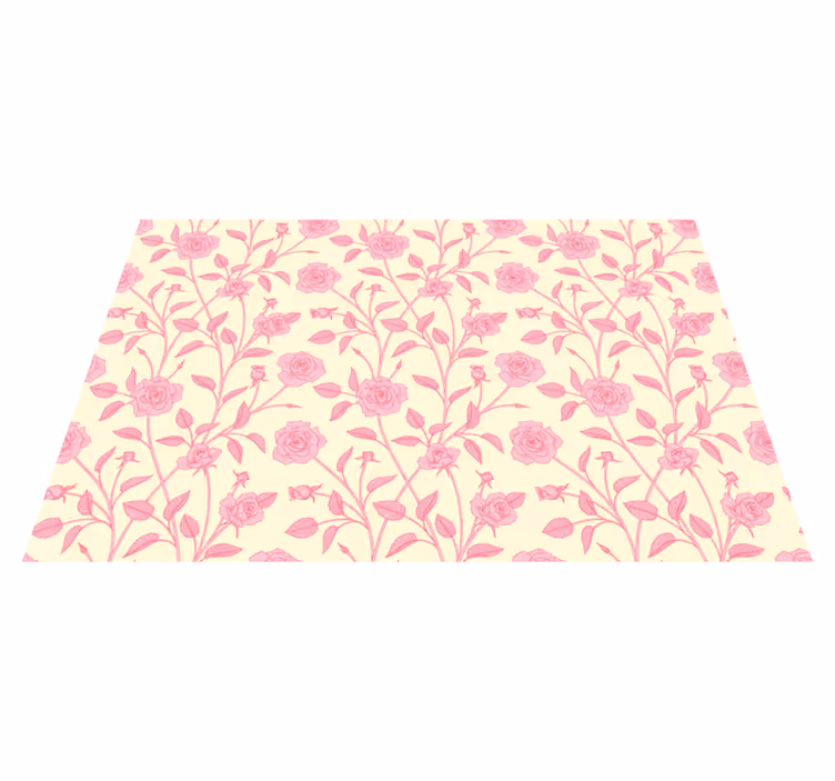 花と植物の壁画魅力的なピンクの植物 - TENSTICKERS