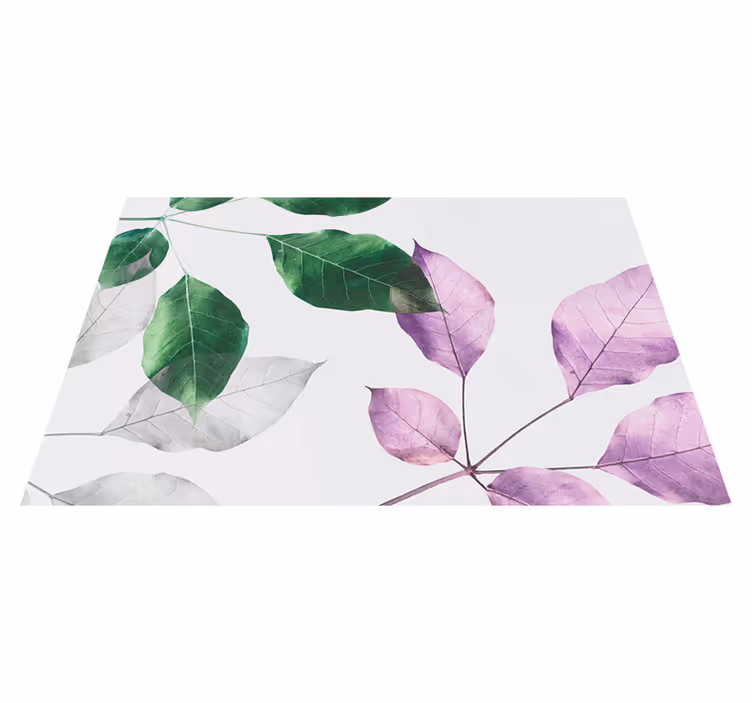 花と植物の壁画葉のある植物の印刷 - TENSTICKERS