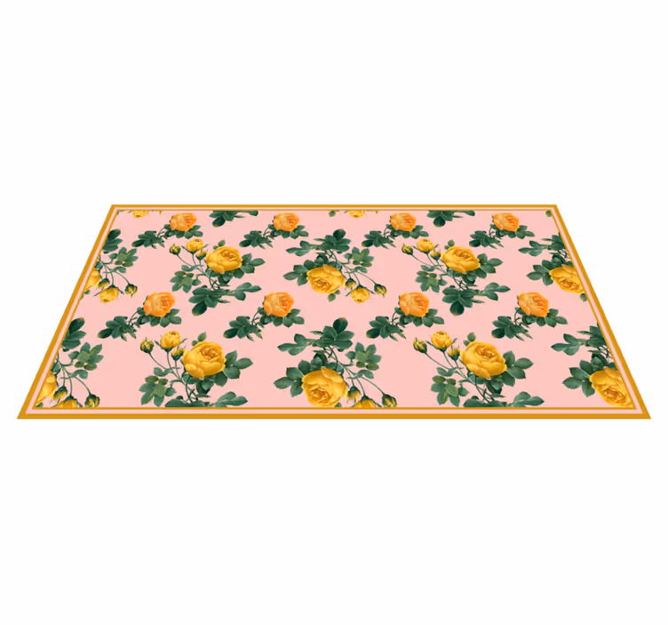 花と植物の壁画 黄色いバラの植物 - TENSTICKERS