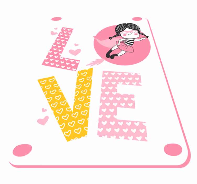 保育園 ビニールマット バレリーナの愛のイラスト - TENSTICKERS