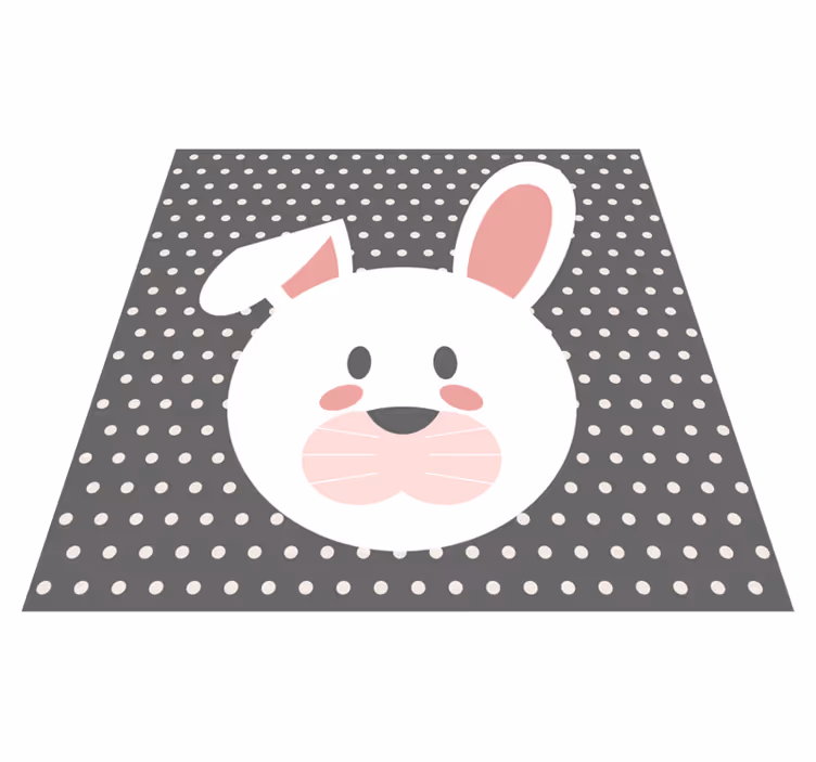保育園 ビニールマット バニー水玉オーバーレイ - TENSTICKERS