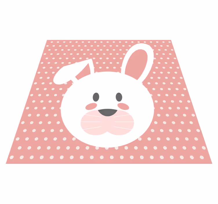 保育園 ビニールマット 水玉模様のウサギ - TENSTICKERS