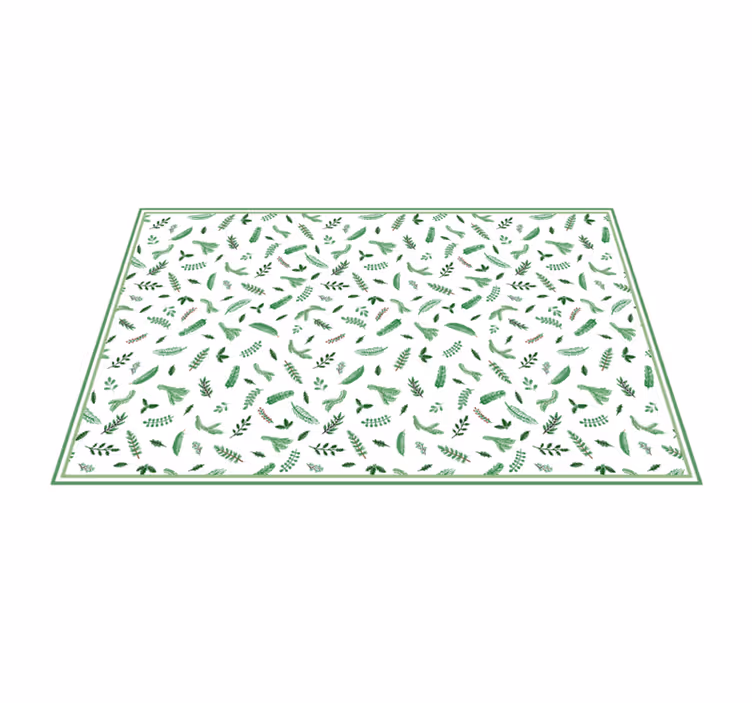花と植物の壁画 緑の植物柄の履物 - TENSTICKERS