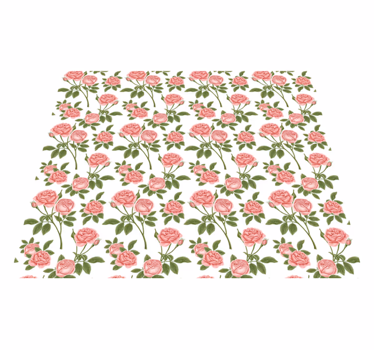 花と植物の壁画 植物のバラ模様 - TENSTICKERS