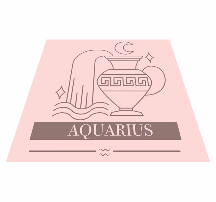 名前 ビニールマット 水瓶座の星座 - TENSTICKERS