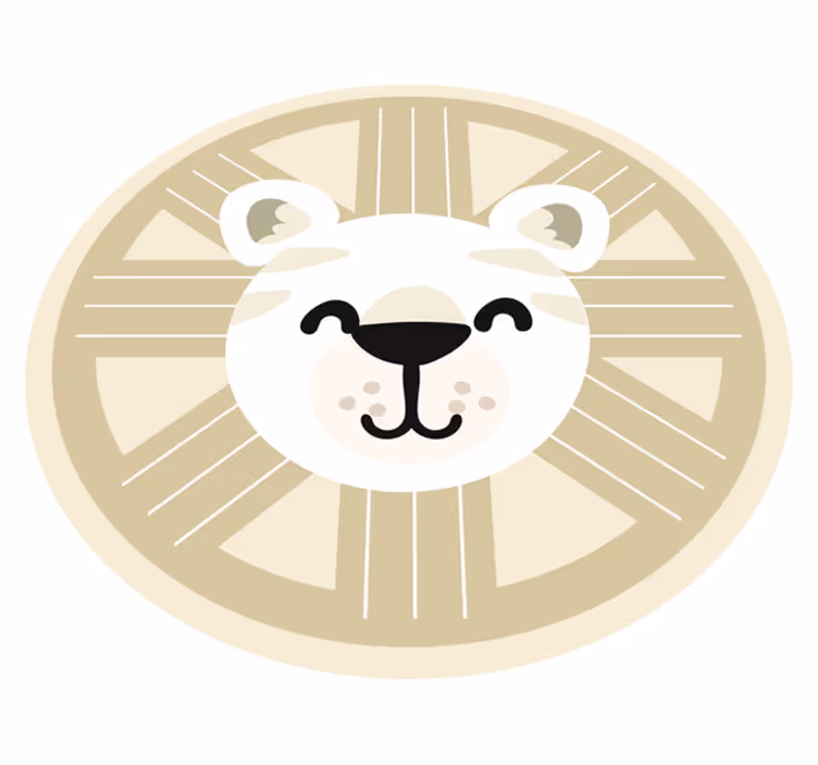 保育園 ビニールマット 笑顔のライオンのグラフィック - TENSTICKERS